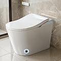 K1 Smart Toilet, Tankless Toilet with Warm Water Sprayer and Dryer, Foot Sensor Operation, Heated Bidet Seat, One Piece Bidet Toilet with Fahrenheit LED Display