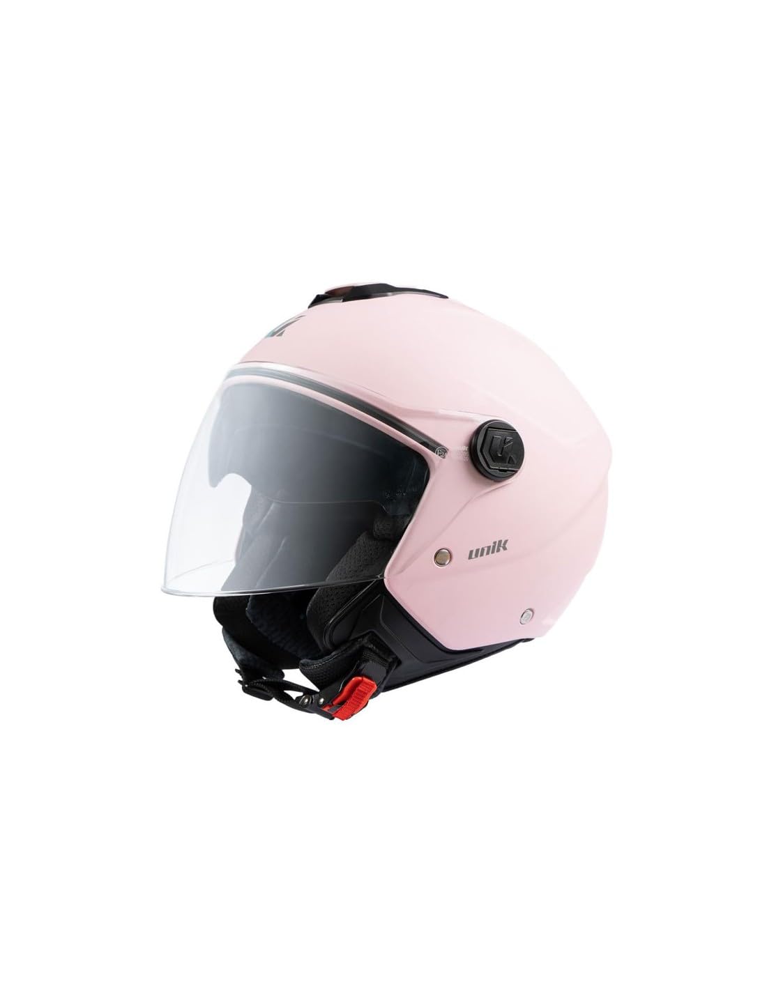 SpiritMoto unik Casco Moto Jet Abierto Motocicleta Scooter Ciclomotor Hombre/Mujer Airflow Cierre Micrométrico Desmontable Homologado. rosa mate talla M