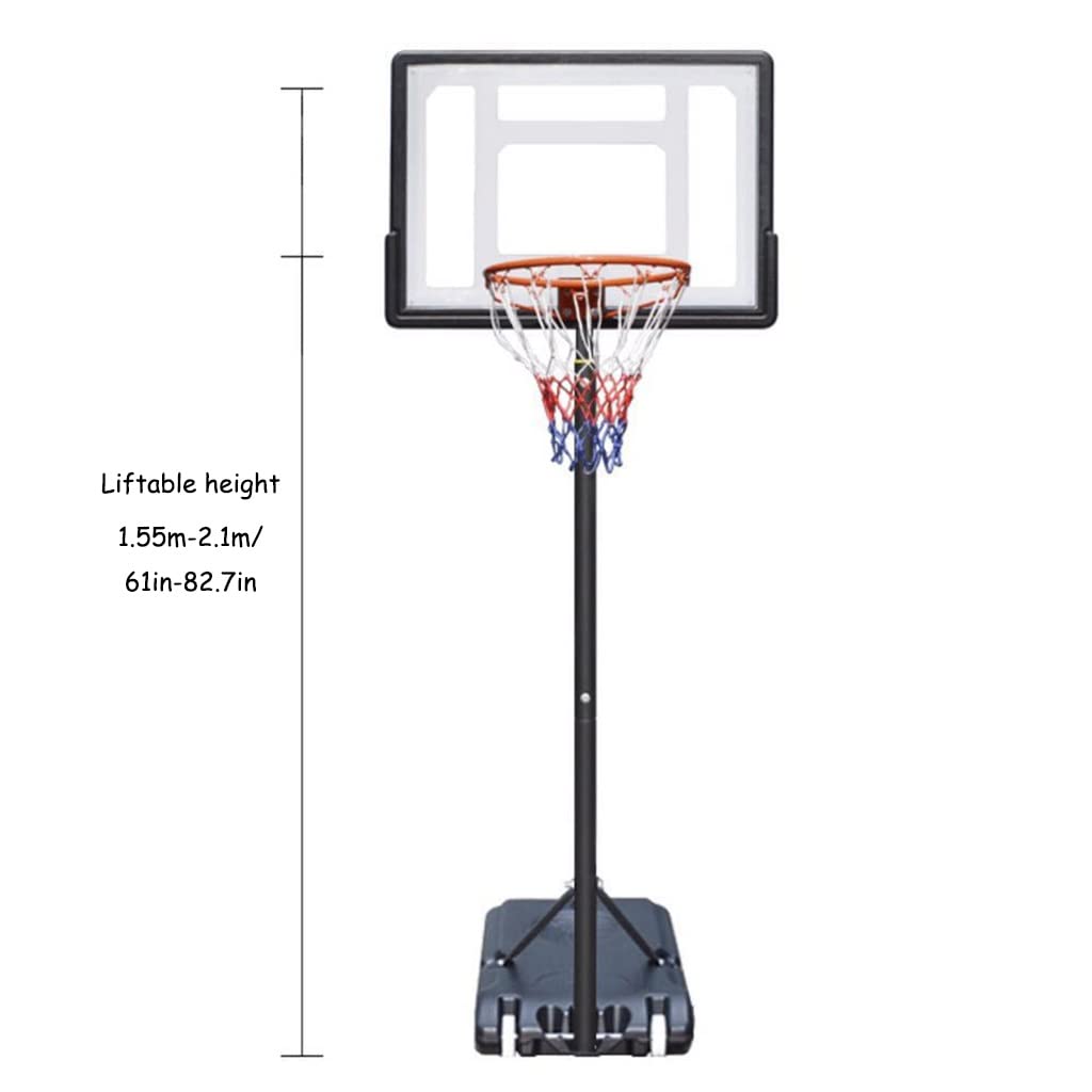 Canasta de Baloncesto Sistema de Baloncesto Portátil 5.1-6.9ft Altura Ajustable Soporte de Canastas con Ruedas para Jóvenes Adultos Patio Interior Exterior