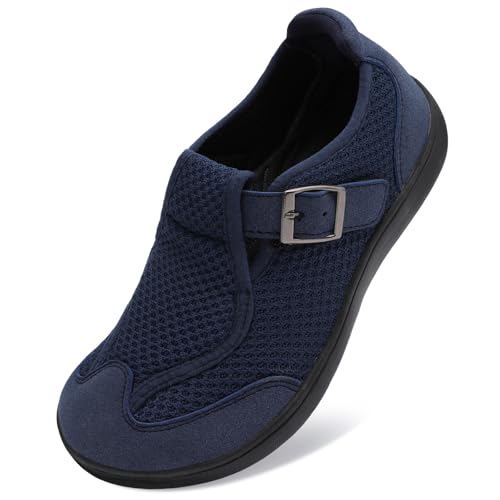 Image of BARERUN Womens Walking Shoes Wide Diabetic Shoes for Women Slip On Barefoot Orthopedic Bunion Neuropathy Arthritis Edema Bunion Sneakers Indoor Outdoor with Zero Drop Rubber Sole