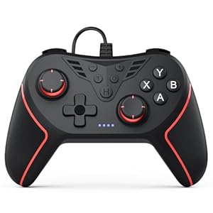 RivalPlay PC Controller Wired Game Controller for PC, Windows 11, 10, 7 & 8 with Paddles, 3-Level Vibration, Mappable Buttons & Textured Grips Black