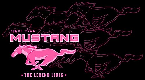 Image of JH Design Women's Ford Mustang T-Shirt's in 3 Styles Short Sleeve Crew Neck Shirts