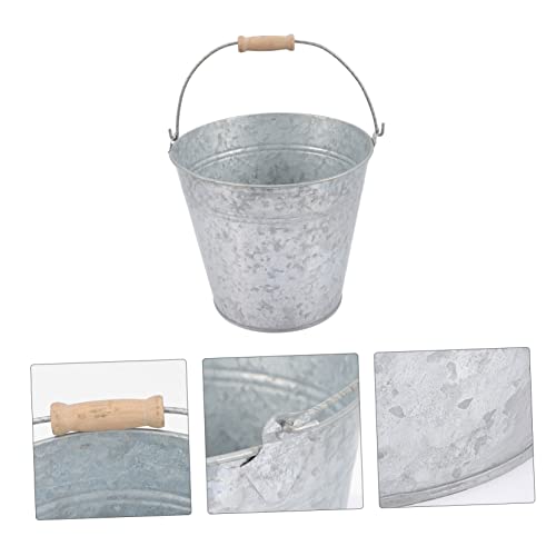 Fer robuste jardinière classique et seau métal vintage pour fleurs durable - 7