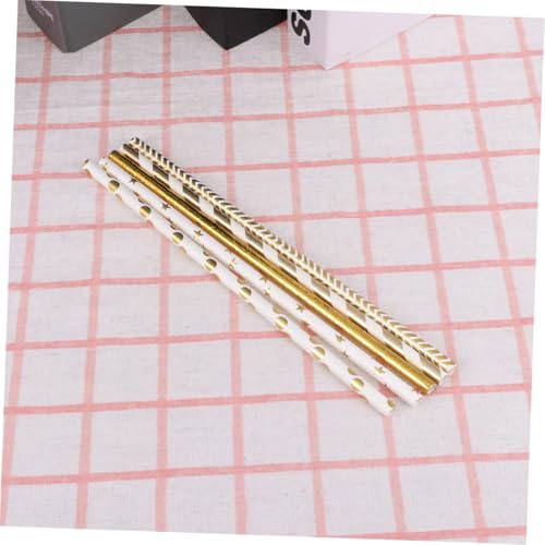 Pitillos biodegradables de papel con diseño corazones 50 pcs miniatura 3
