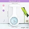 3 Pcs Nurse Watch, Fob Watches for Nurses, Infection Control Design Nurses Watch, Health Care Nurse Doctor Paramedic Medical Brooch Fob Watch, Pocket Clock with Pin Fob Watch(White Pink Purple) #1