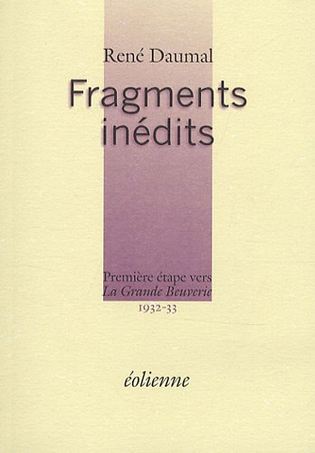 Fragments inédits 1932-33: Première étape vers la