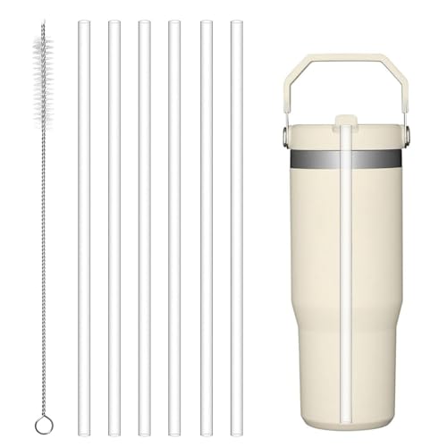 FULHANY Cannuccia di ricambio per Stanley Iceflow 850 Ml, cannucce riutilizzabili,compatibile con Stanley Iceflow Flip cannucce con spazzola per la pulizia della cannuccia per Stanley