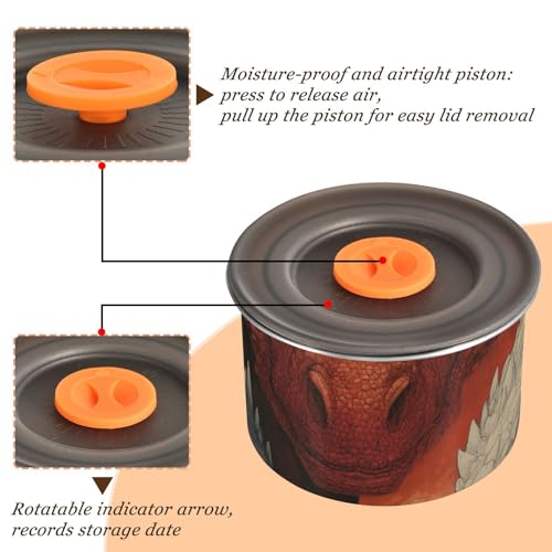 Contenedor de almacenamiento para café OTVEE 500ml acero inoxidable miniatura 4