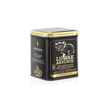 Artcofie Luwak Arabica Coffee, Premium Indonesian Civet, Tin Kopi Ground Bubuk weasel civet cat 100g