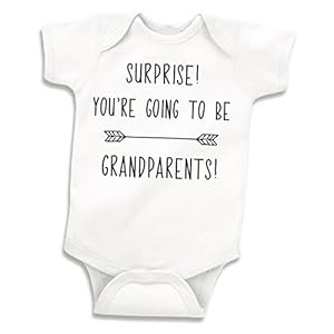 Bump and beyond designs surprise pregnancy announcement grandparents newborn bodysuit  urban country home decor