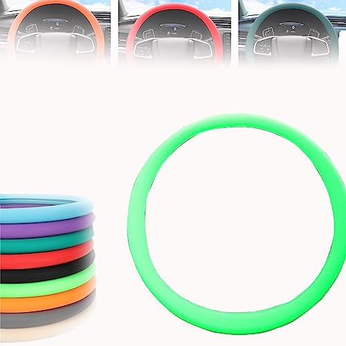 Fantastico Protettore Antiscivolo in Silicone per Volante, Copertura Protettiva per Volante Auto, Protettore Antiscivolo per Volante Auto, Copertura Universale per Volante di Facile Pulizia (verde