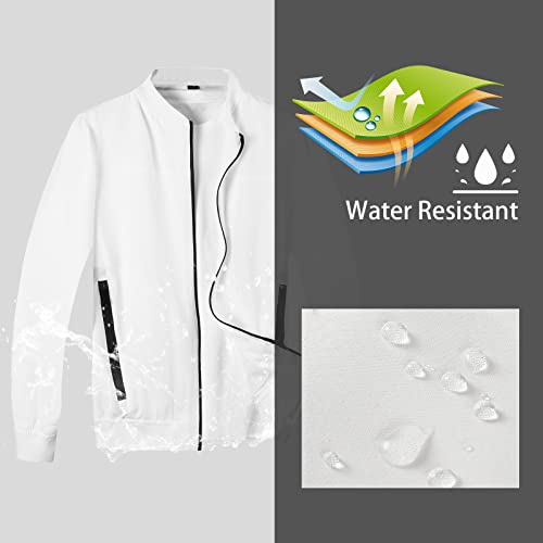 SUNDAY ROSE Mens Softshell Lightweight Bomber Jacket Slim Fit Casual Windbreaker Spring Fall Outdoor Fashion Coat3