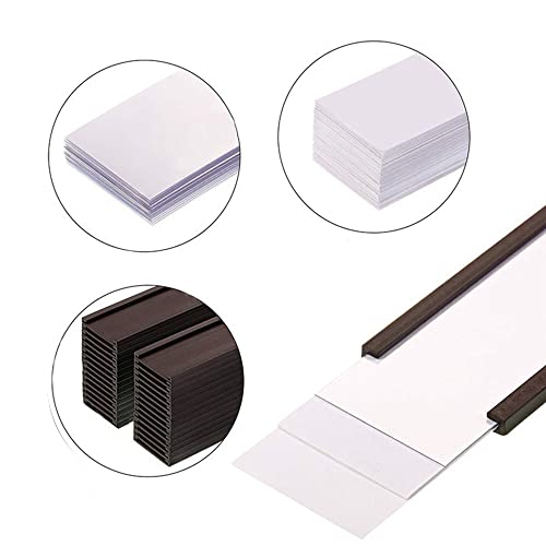 Loopunk Magnetic Label Holders with Clear Plastic Protectors for Metal Shelf Magnetic Labels and Labels (Black 10 x 4 cm)) - Image 3