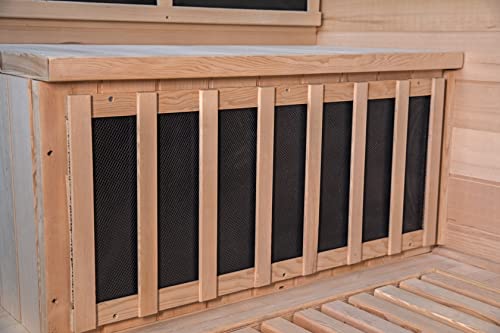 Heat Wave SA7020 4 Person Sauna Hemlock Wood Sonoma 9 Carbon Infrared Heaters Mp3 Player Chromo Therapy Lighting 120V 2100W thumb #12