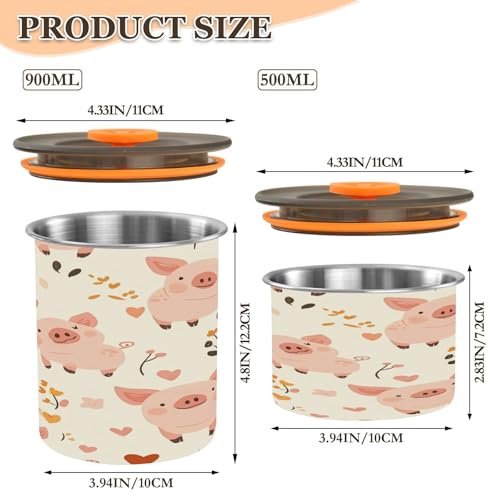 Contenedor hermético Qilmy acero 900ml 30oz miniatura 3