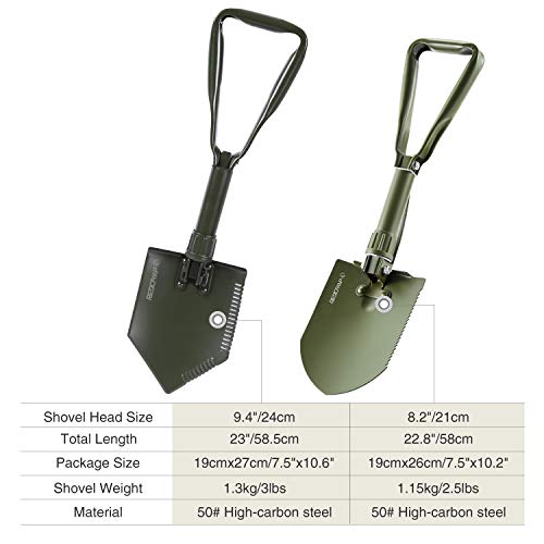 Redcamp RC20022 22.8 Inch Military Folding Camping Shovel W/Cover,Portable Shovel thumb #5