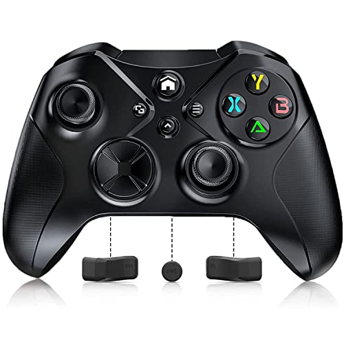 [Esperienza di gioco 3D realistica] Il controller per Xbox One è dotato di un jack audio stereo da 3,5 mm e una vibrazione a doppio motore integrata e un giroscopio a 6 assi gioco in tutte le direzioni. (Nota: se il grilletto è bloccato, è possibile premere di nuovo con forza)