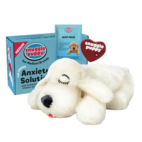 Snuggle Puppy Heartbeat Dog Toy for Puppies, Real-Feel Heartbeat, Calming Sleep Aid and Crate...