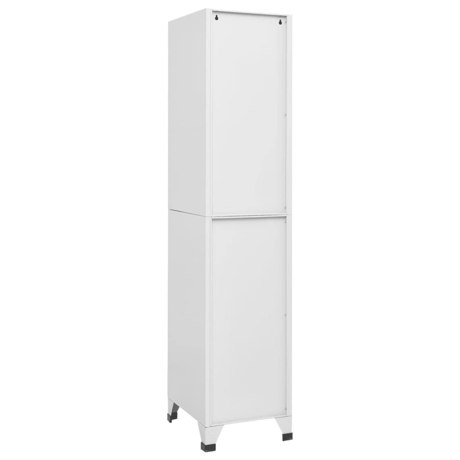 SECOLI Taquilla con cerradura con 4 compartimentos, 38 x 45 x 180 cm, acero