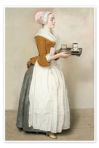 Posterlounge La niña de chocolate Póster de Jean Etienne Liotard 20 x 30 cm Beige Cuadros Decoración para la pared