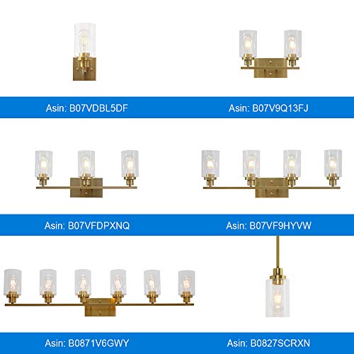 Melucee 1-Light Modern Pendant Light Brass Finish With Clear Glass Shade, Kitchen Island Lighting, Contemporary Light Fixtures Ceiling Hanging For Dining Room Hallway #TOP6