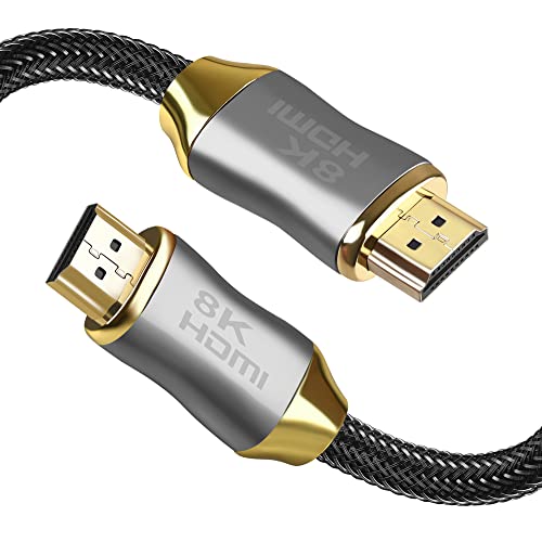 Zuya 8K Câble HDMI 2m,48Gbps Câble 2.1 HDMI 8K@60Hz&4K@120Hz eARC Dolby Vision,HDCP 2.2/2.3,compatible avec PS5,PS4,Xbox, HDTV,Monitor Projecteur Cover