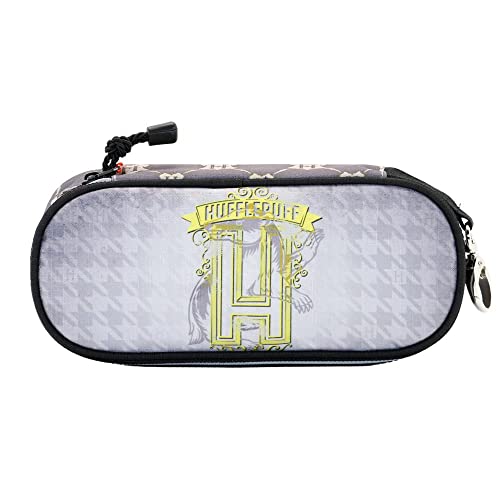 Harry Potter Emblem Hufflepuff-Pencil Case, Grey, 21 x 10 cm - Image 3