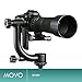 Movo GH800 MKII Carbon Fiber Professional Gimbal Tripod Head with Long and Short Arca-Swiss Quick-Release Plates - for Outdoor Bird/Wildlife Photography
