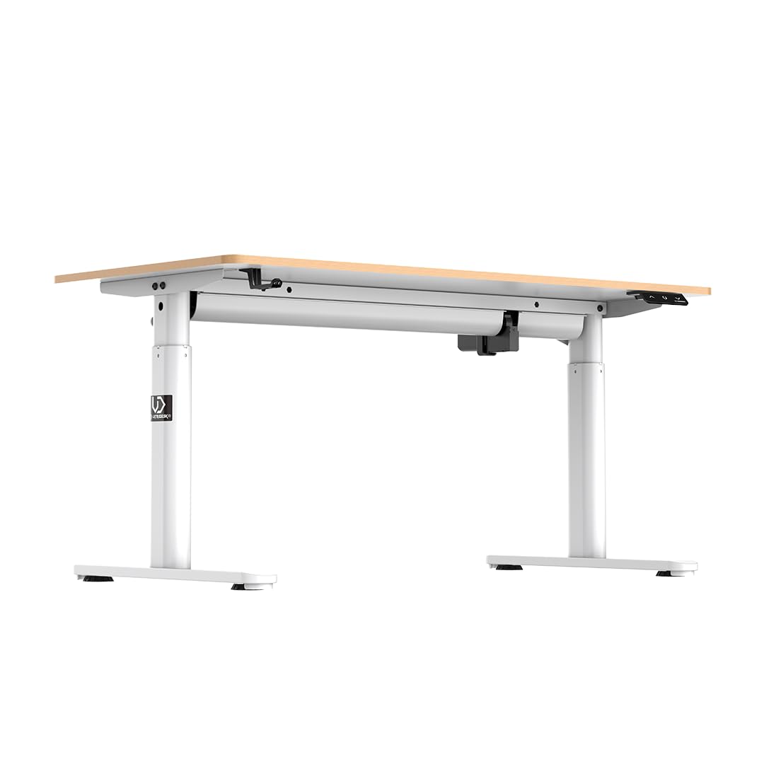 ULTRADESK - Pulsar Kinderschreibtisch Höhenverstellbar - Höhenverstellbarer Schreibtisch - 120x60x55-81cm - Computertisch für 2 Monitore - für Kinderzimmer, Jugendzimmer - Weiß