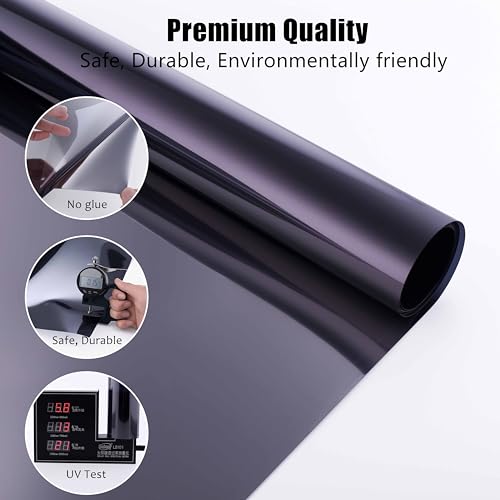 Vinilo protector para ventana con privacidad diurna 17.7x118 in miniatura 6