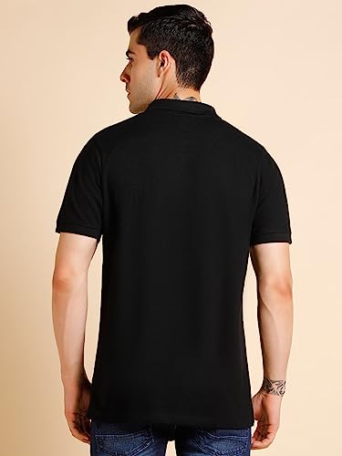 Image of Dennis Lingo Men's Slim fit Colorblocked Cotton Polo T-Shirt