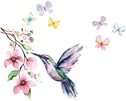 Spring Window Stickers - Hummingbird & Butterflies Window Decals, Reusable Spring Decor, Easy to Apply & Remove - Image 3