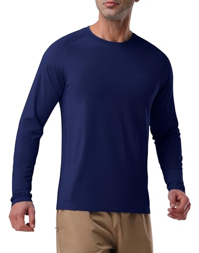 Pioneer Camp Men's Sun UV Protection SPF Shirts UPF50+ Rash Guard Long Sleeve Lightweight Hiking Quick Dry Running Swim Shirt