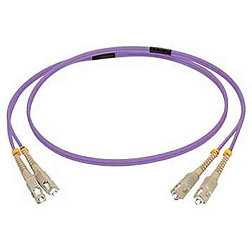 C2G 5m SC/SC OM4 LSZH Fibre Patch, Purple, Patch cable, SC multi-mode (M) to SC multi-mode (M), 5 m, fibre optic, duplex