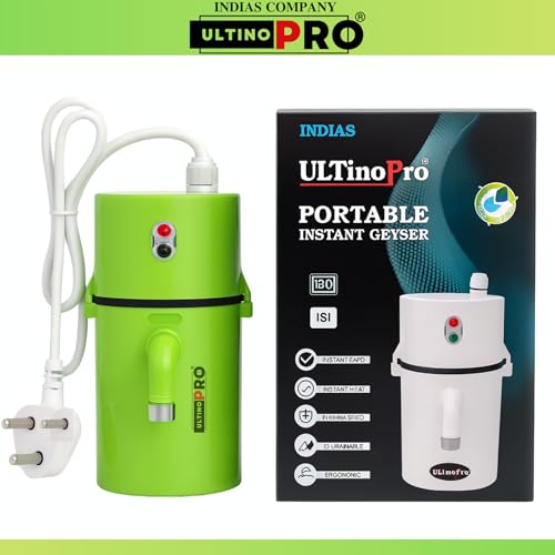 Image of 𝐈𝐍𝐃𝐈𝐀𝐒 𝐎𝐑𝐈𝐆𝐈𝐍𝐀𝐋 𝐖𝐢𝐭𝐡 𝐀𝐮𝐭𝐨 𝐂𝐮𝐭-𝐎𝐟𝐟, Portable Geyser /Instant Geyser, 1.5 liter [𝟐𝟎 𝐘𝐄𝐀𝐑 𝐒𝐄𝐑𝐕𝐈𝐂𝐄 𝐖𝐀𝐑𝐑𝐀𝐍𝐓𝐘] (GREEN)