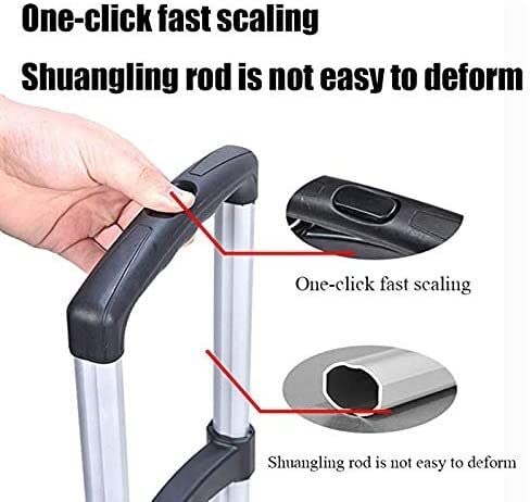 YAOJIA einkaufstrolley klappbar Leichter Einkaufswagen, Tragbarer Hilfsmittel-Treppenklettern-Lebensmittel-Tragwartwagen… – Bild 7