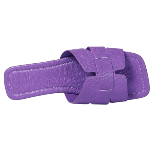 Women's Dressy Casual Flat Sandals, Elegant Comfortable Slip-On Slides with Textured Upper, Versatile Dressy Style for Everyday Wear3