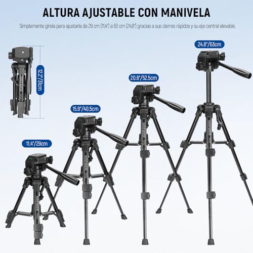 Trípode de mesa NEWER compacto portátil para camcorder y transmisiones online 4