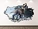 Dinosaur Wall Decal Art Decor 3D Smashed Wild T-Rex Sticker Poster Kids Room Mural Custom Gift BL176 (30