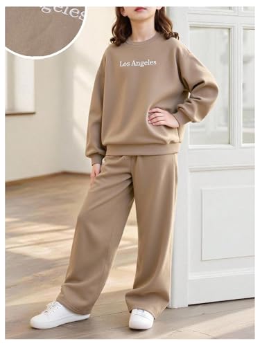 Image of SOLY HUX Cute Clothes for Girls Sweatsuit Sets Crewneck Casual Sweatpants 2 Piece Outfits Sweatshirt and Pants