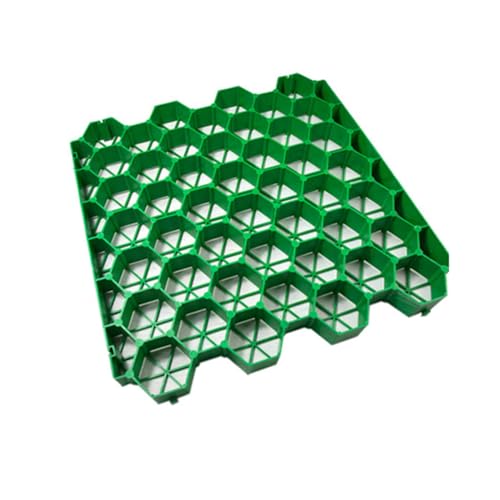 舗装用砂利グリッド、頑丈な車道グリッドと芝生マット、屋外歩道舗装材、傾斜庭園の造園駐車場用(5cm-16 pieces)