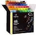 Brilliant Bee - 48 Pack Liquid Chalk Markers - Neon, Metallic, and White Included