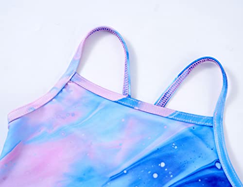 Image of TENVDA Girls One Piece Swimsuits Sport Halter Swimwear Beach Bathing Suit