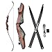 SHARROW 62'' Takedown Recurve Bow and Arrow Set,20-50lbs Targeting Practice Adult Bow for Right Hand Archery Hunting,with Bow Accessory and Protective Gear