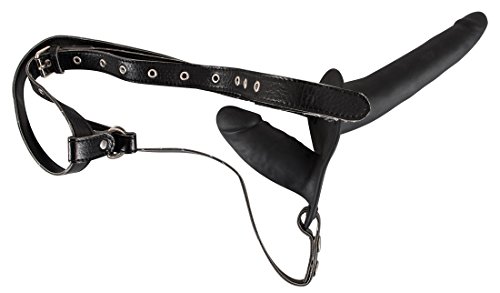 YOU2TOYS Ceinture Double Gode en Silicone Noir