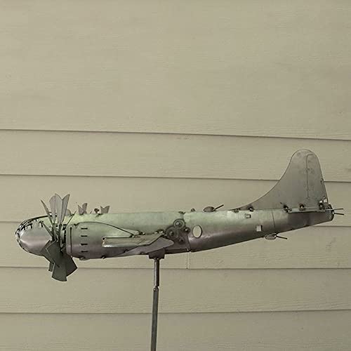 B-29 Super Fortress Wind Spinner, Creative Metal Iron Aircraft Modeling Windmill, Airplane Wind Sculpture, For Home Garden Yard Outdoor Decoration #TOP6