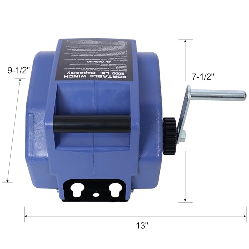 Winche eléctrico 2000lbs con control remoto 12V miniatura 3