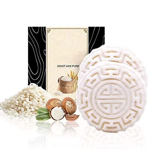Originpro Anti-Hair Loss Rice Shampoo Bar, Shampoo Soap Handcrafted with Rice Water Aloe Vera Extract & Natural Ingredients, for Hair Growth,Dry Damaged Hair Repair Soap (2Pcs) Cover