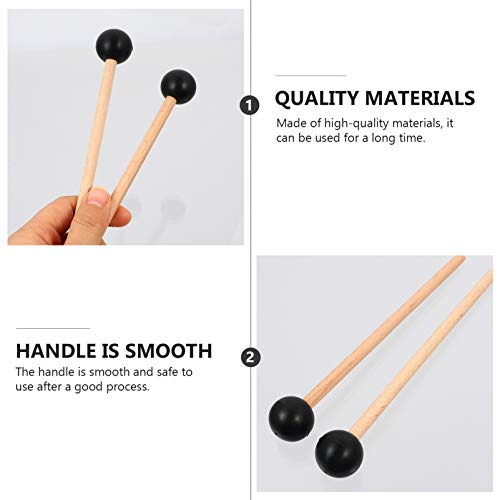 HEALLILY 2 Pcs Marimba Marimba Baquetas Tímpanos Tímpanos Tímpanos Baquetas Baquetas Com Cabo de Mad