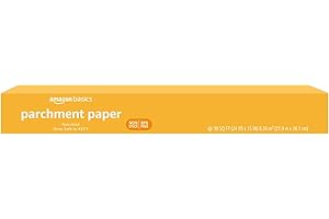 Amazon Basics Parchment Paper, 90 Sq Ft Roll: Perfect for Baking, Roasting, and Cooking